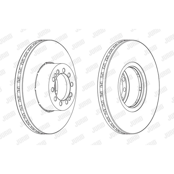 Слика на кочионен диск JURID 569115J за камион Renault Midlum 160.08 - 160 коњи дизел