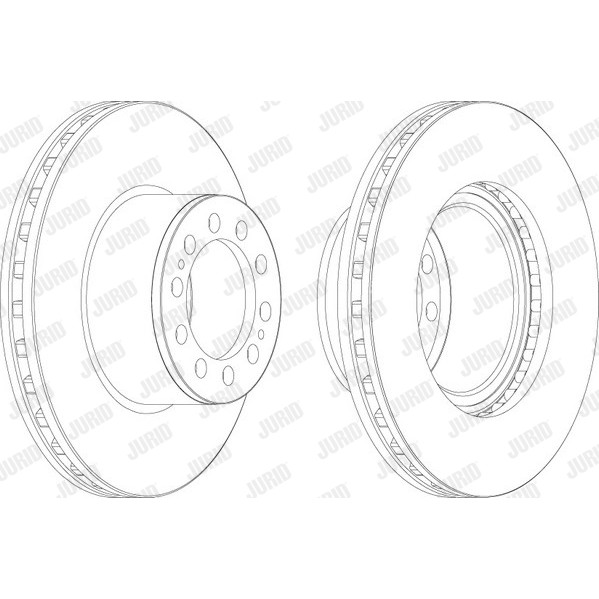 Слика на кочионен диск JURID 569160J за камион Mercedes Axor 2 2543 L, LL - 428 коњи дизел