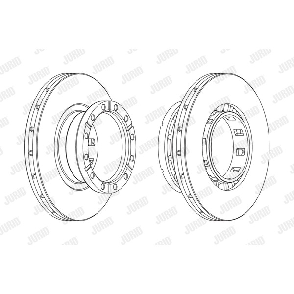 Слика на кочионен диск JURID 569161J за камион Iveco Stralis AD 440S40, AT 440S40 - 400 коњи дизел