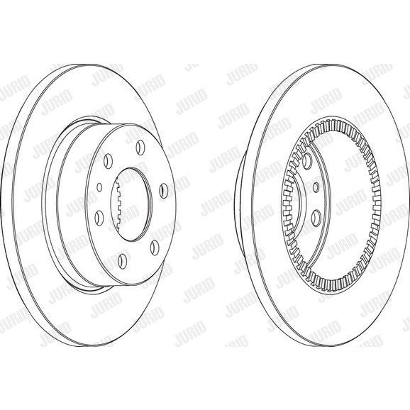Слика на кочионен диск JURID 569163J за камион Iveco Daily 2006 Platform 35C10, 35S10 - 95 коњи дизел