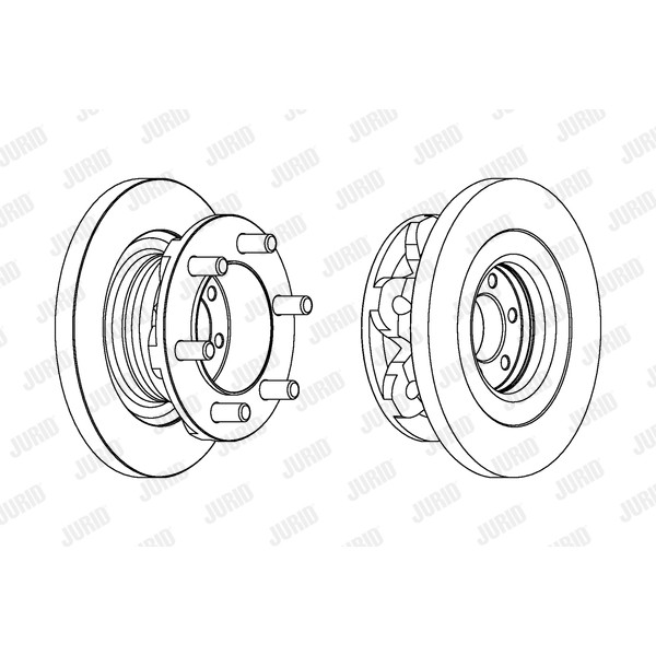Слика на кочионен диск JURID 569168J за камион Iveco Daily 2 Bus Box 50 C 11 - 106 коњи дизел