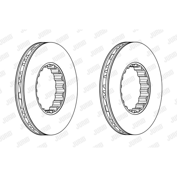 Слика на кочионен диск JURID 569215J за камион Renault Premium 2 Route 430.19 - 430 коњи дизел