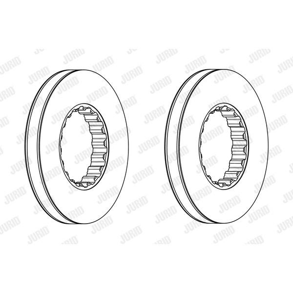 Слика на кочионен диск JURID 569216J за камион Renault Premium 2 Route 410.24 - 411 коњи дизел