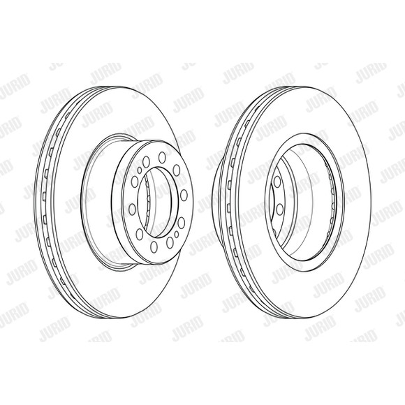 Слика на кочионен диск JURID 569254J за камион Mercedes Actros MP4 2532 L - 320 коњи дизел