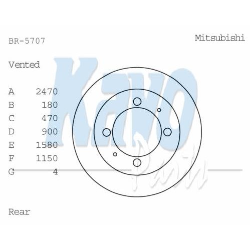 Слика на Кочионен диск KAVO PARTS BR-5707