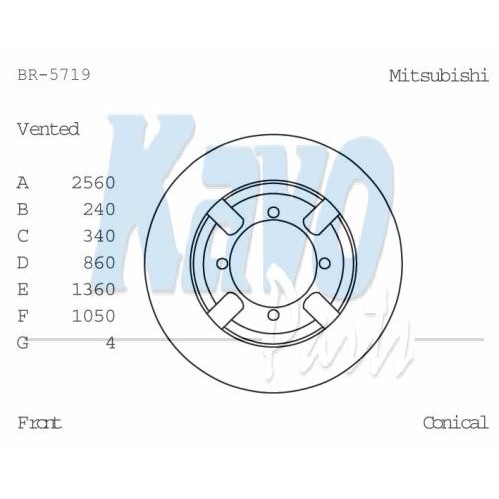 Слика на Кочионен диск KAVO PARTS BR-5719