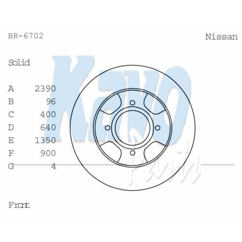 Слика на Кочионен диск KAVO PARTS BR-6702