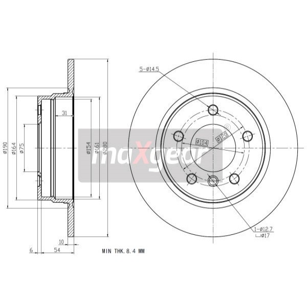 Слика на Кочионен диск MAXGEAR 19-0693