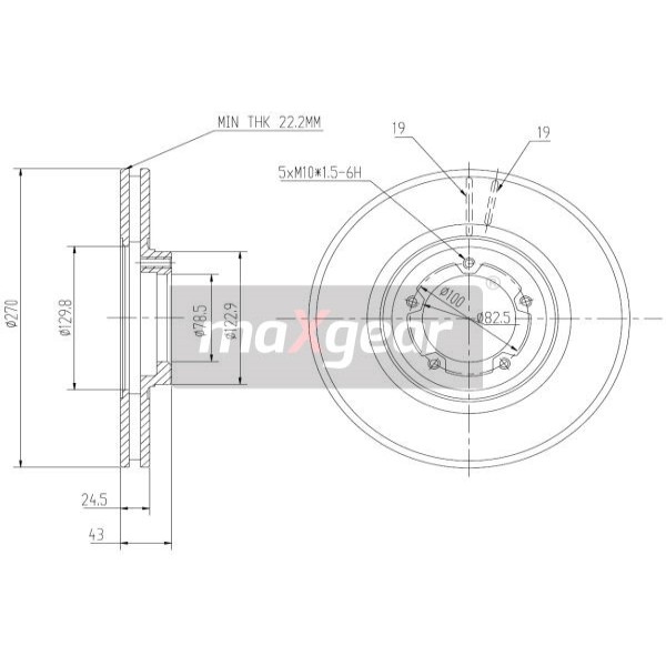 Слика на Кочионен диск MAXGEAR 19-0707