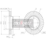 Слика 1 на кочионен диск MAXGEAR 19-0708