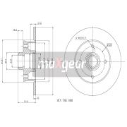 Слика 1 на кочионен диск MAXGEAR 19-0753