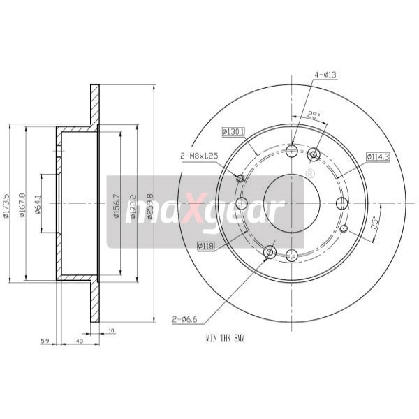 Слика на Кочионен диск MAXGEAR 19-0931