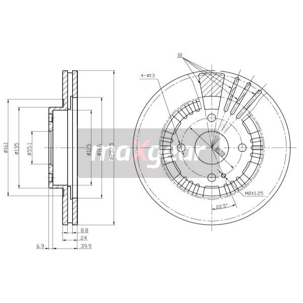 Слика на Кочионен диск MAXGEAR 19-0942