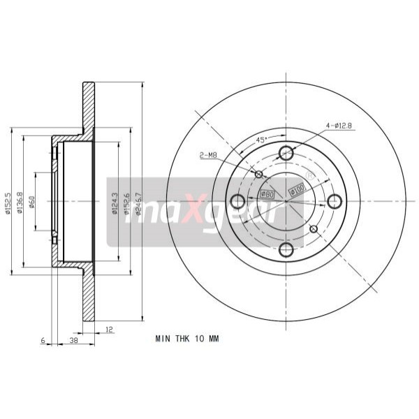 Слика на Кочионен диск MAXGEAR 19-0961