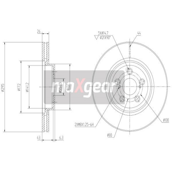 Слика на Кочионен диск MAXGEAR 19-0969