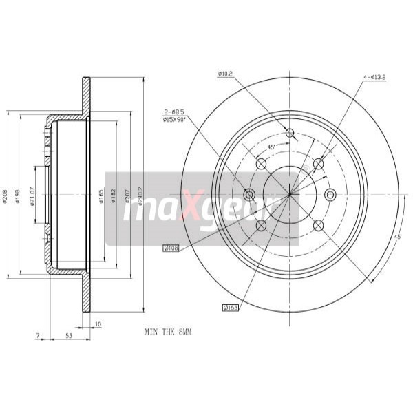 Слика на Кочионен диск MAXGEAR 19-0989