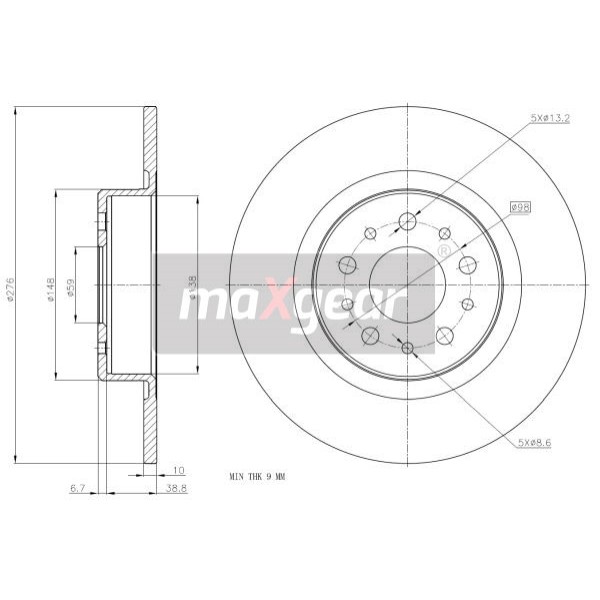 Слика на Кочионен диск MAXGEAR 19-0992