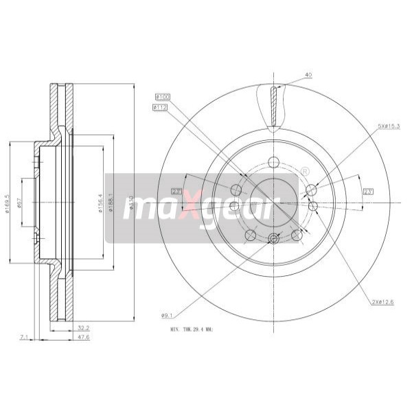 Слика на Кочионен диск MAXGEAR 19-1328