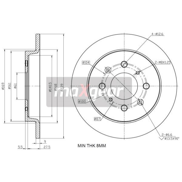 Слика на Кочионен диск MAXGEAR 19-2228