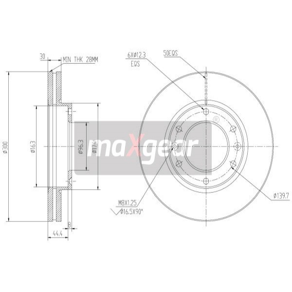 Слика на Кочионен диск MAXGEAR 19-2231