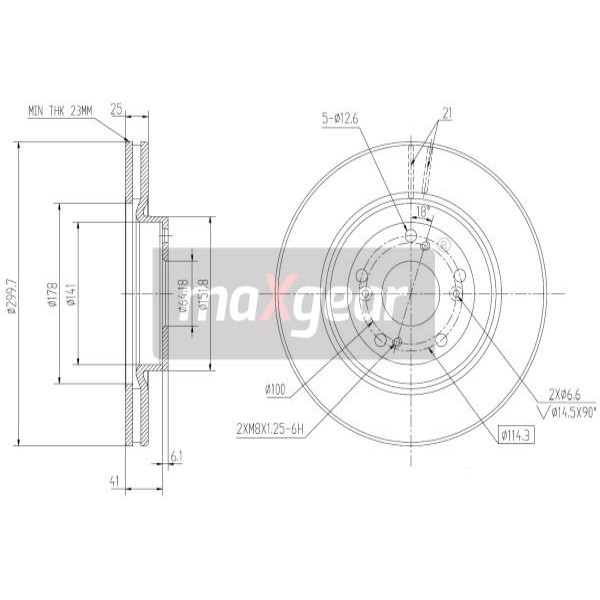 Слика на Кочионен диск MAXGEAR 19-2301