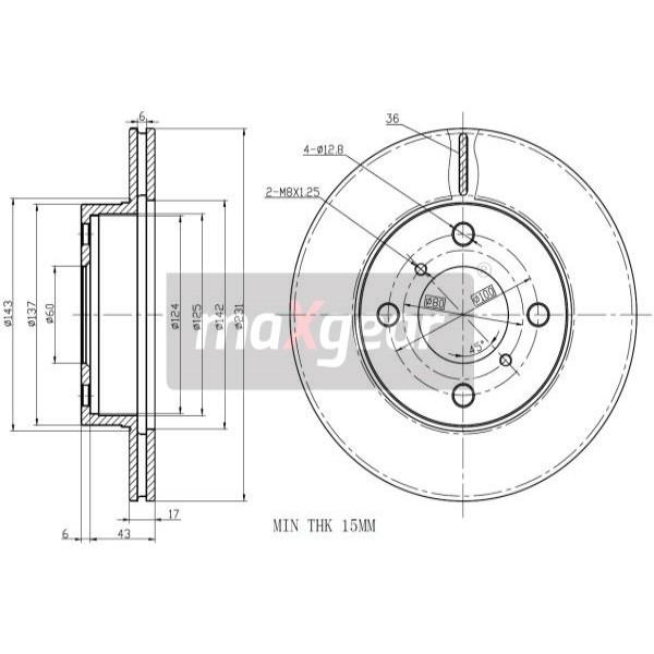 Слика на Кочионен диск MAXGEAR 19-2327