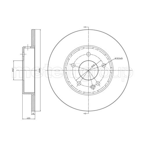 Слика на Кочионен диск METELLI 23-0313C