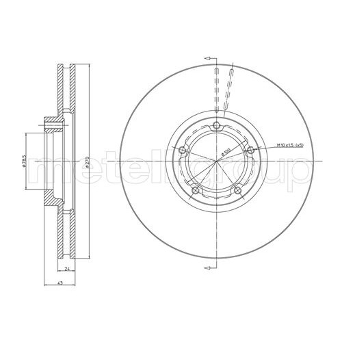 Слика на Кочионен диск METELLI 23-0458