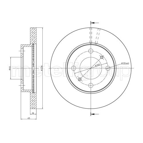 Слика на Кочионен диск METELLI 23-0505C