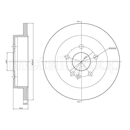 Слика на Кочионен диск METELLI 23-0769C