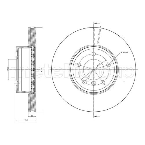 Слика на Кочионен диск METELLI 23-0805C