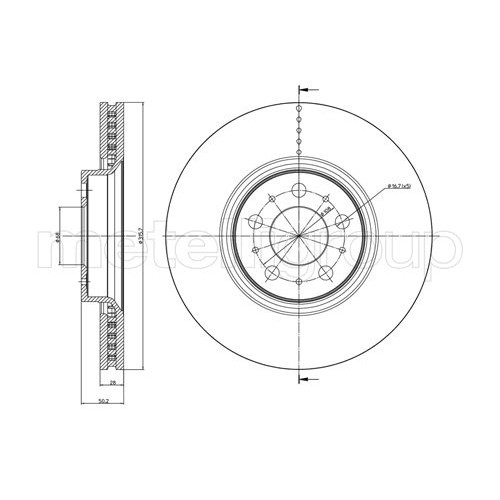 Слика на Кочионен диск METELLI 23-0847C