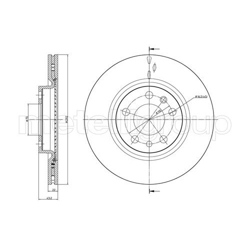 Слика на Кочионен диск METELLI 23-0863C