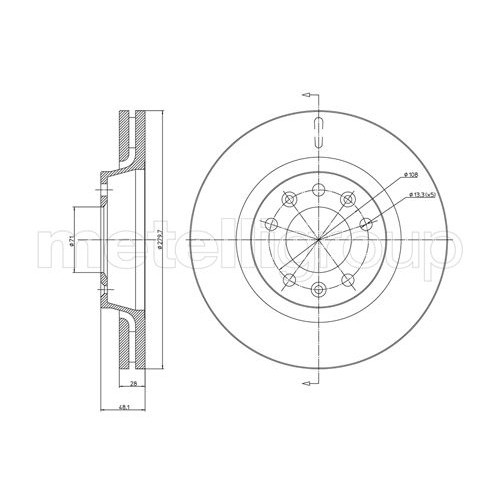 Слика на Кочионен диск METELLI 23-0887C