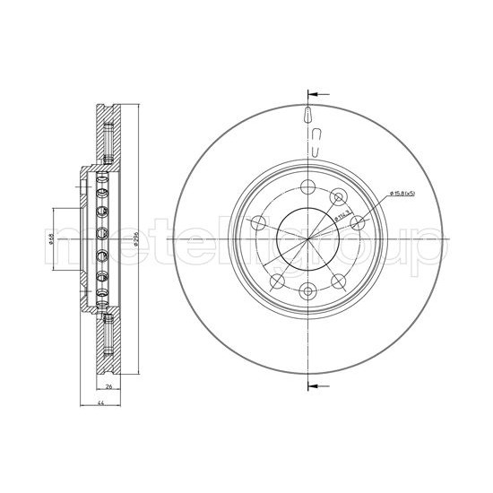 Слика на Кочионен диск METELLI 23-0942C