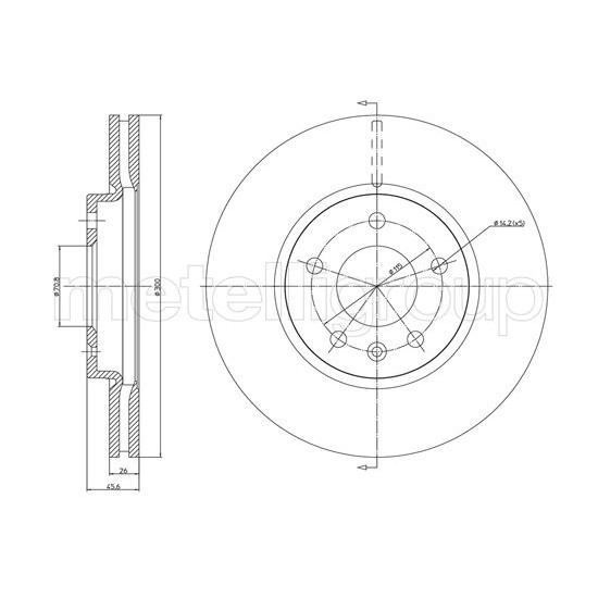 Слика на Кочионен диск METELLI 23-1003C