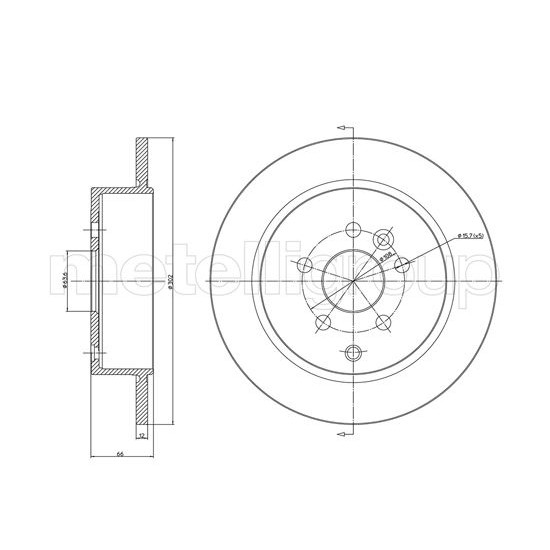 Слика на Кочионен диск METELLI 23-1052C