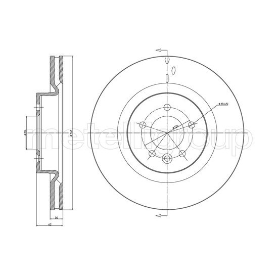 Слика на Кочионен диск METELLI 23-1067C