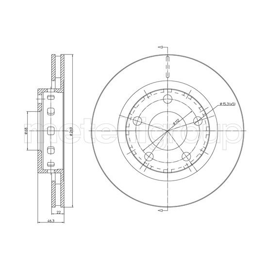 Слика на Кочионен диск METELLI 23-1123C