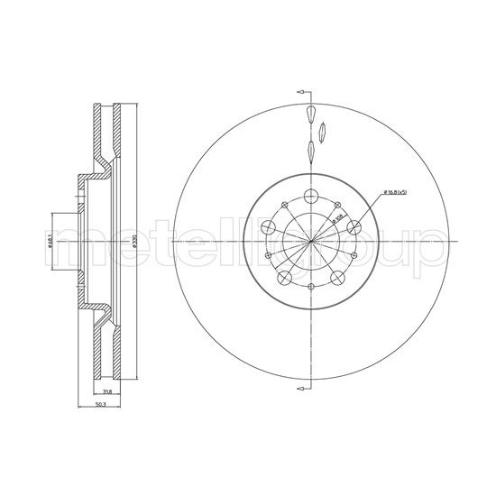 Слика на Кочионен диск METELLI 23-1221C