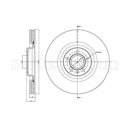 Слика на Кочионен диск METELLI 23-1400C