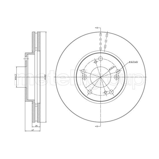 Слика на Кочионен диск METELLI 23-1555C