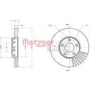 Слика 1 на кочионен диск METZGER COATED / HIGH CARBON 6110016