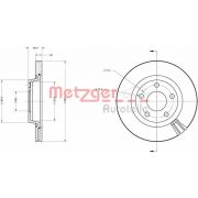 Слика 1 на кочионен диск METZGER COATED / HIGH CARBON 6110029