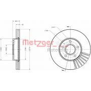 Слика 1 на кочионен диск METZGER COATED / HIGH CARBON 6110070