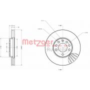 Слика 1 на кочионен диск METZGER COATED / HIGH CARBON 6110156