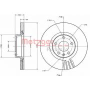 Слика 1 $на Кочионен диск METZGER COATED / HIGH CARBON 6110335