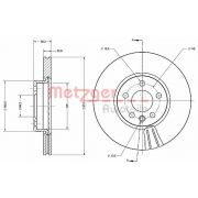 Слика 1 на кочионен диск METZGER COATED / HIGH CARBON 6110379