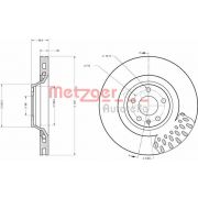 Слика 1 на кочионен диск METZGER COATED / HIGH CARBON 6110381