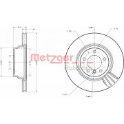 Слика 1 на кочионен диск METZGER COATED / HIGH CARBON 6110401